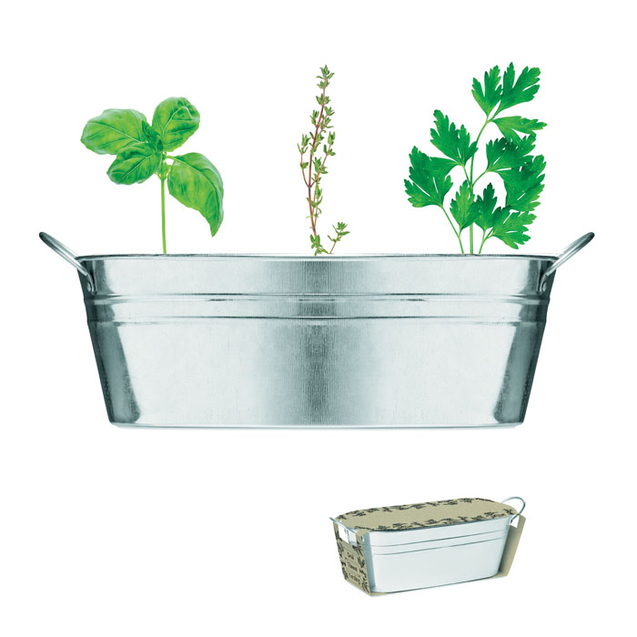 Zinc plant tub | Eco promotional gift